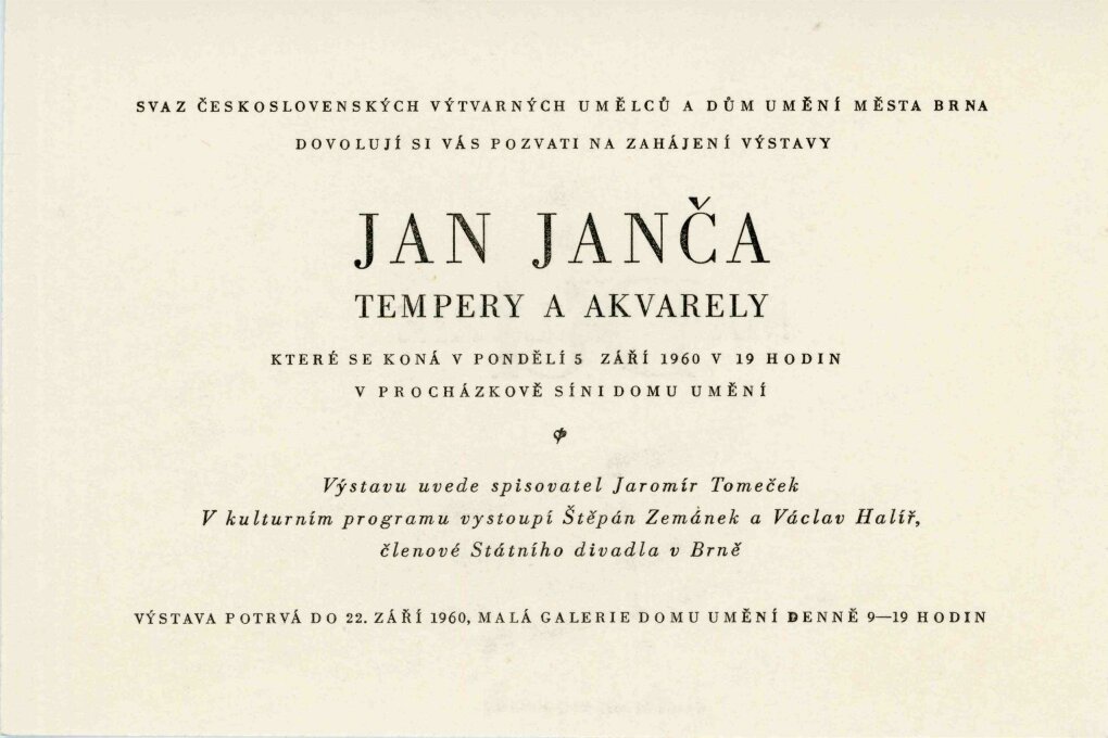 Jan Janča – tempery a akvarely